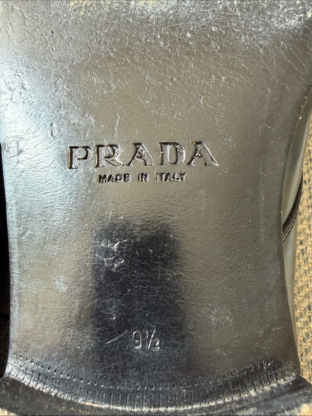 Prada Men’s Black Leather lace Up Oxford Dress Shoes Size: 9.5